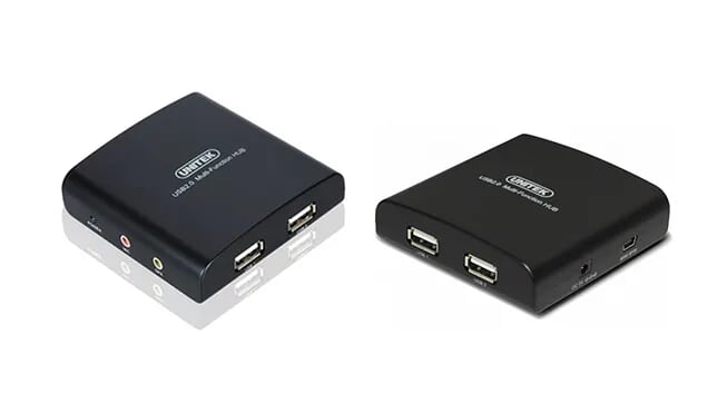 Unitek 97636 Y-2091 Màu Đen Bộ chia USB 2.0 sang 2 cổng USB 2.0 + 2 cổng PS2 + Mic - SPK