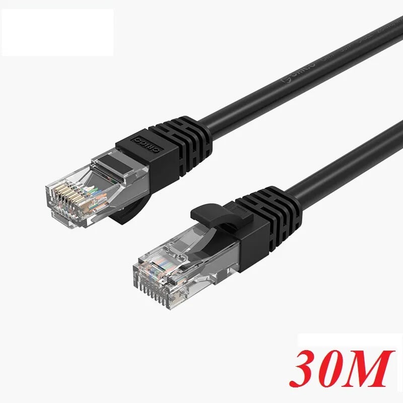 Orico PUG-C6-300-BK Cáp mạng 30m CAT 6 gigabit màu đen - 96702