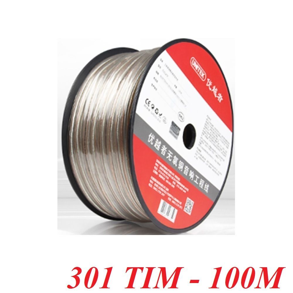 Unitek 26345 C9015TP 100M 301 Tim Od4.8*9.6Mm Cáp Loa Hi-Fi