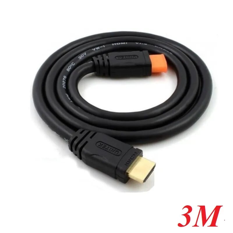 Unitek 98542 Y-C139M 3M 4k Màu Đen Cáp Hdmi chuẩn 1.4 dây tròn chống nhiễu