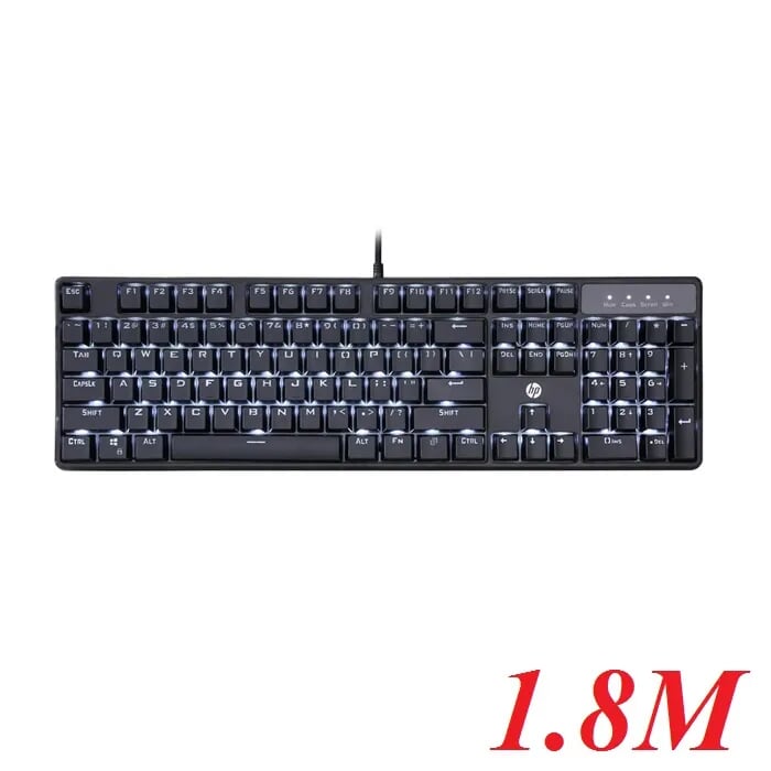 Hp K300 1.8M Gaming Led Nhiều Màu 104 Phím Keyboard Đen Usb Tuổi Thọ 10 Triệu Lần Bấm - 98976