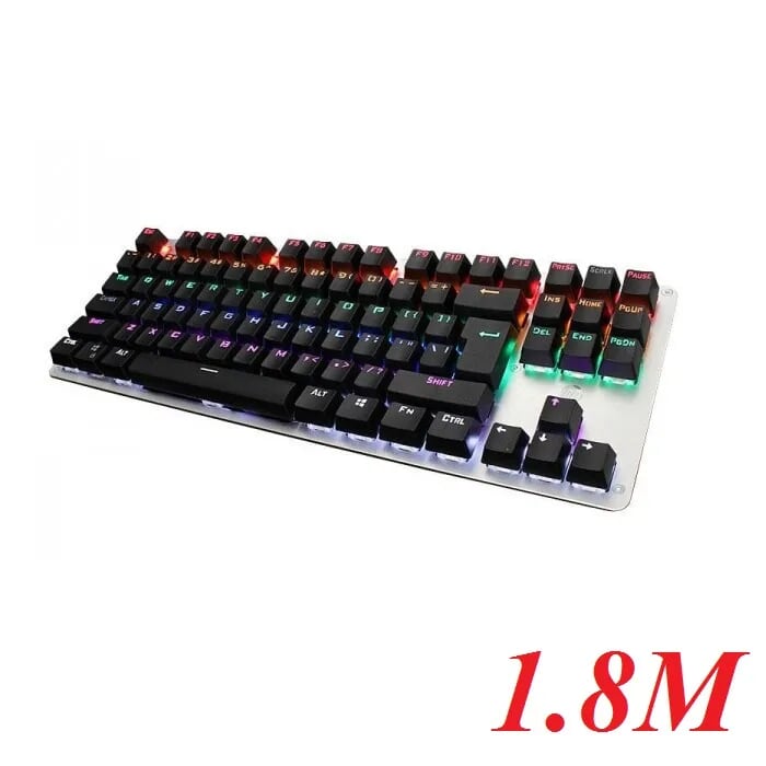 Hp Gk200S Mini Bàn Phím Cơ Blue Swicth Bạc 1.8M Usb Keyboard Led Siêu Bền 50 Triệu Lần Bấm - 96611