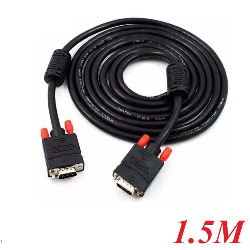 Unitek 96070 Y-C503G 1.5M Màu Đen Cáp tín hiệu Vga LCD 3C+6