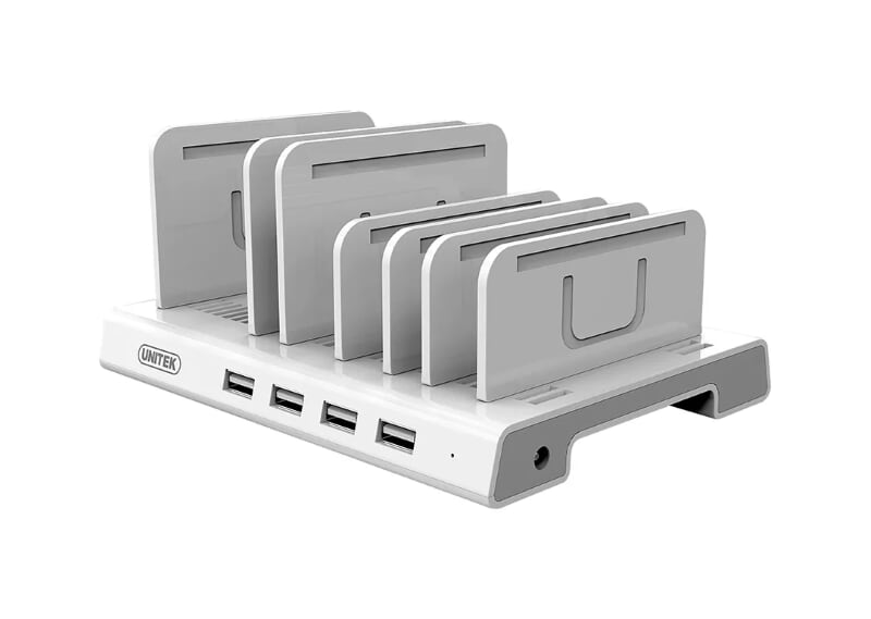 Unitek 98391 Y-2187A 36W Màu trắng Dock sạc nhanh 4 cổng USB Cao cấp