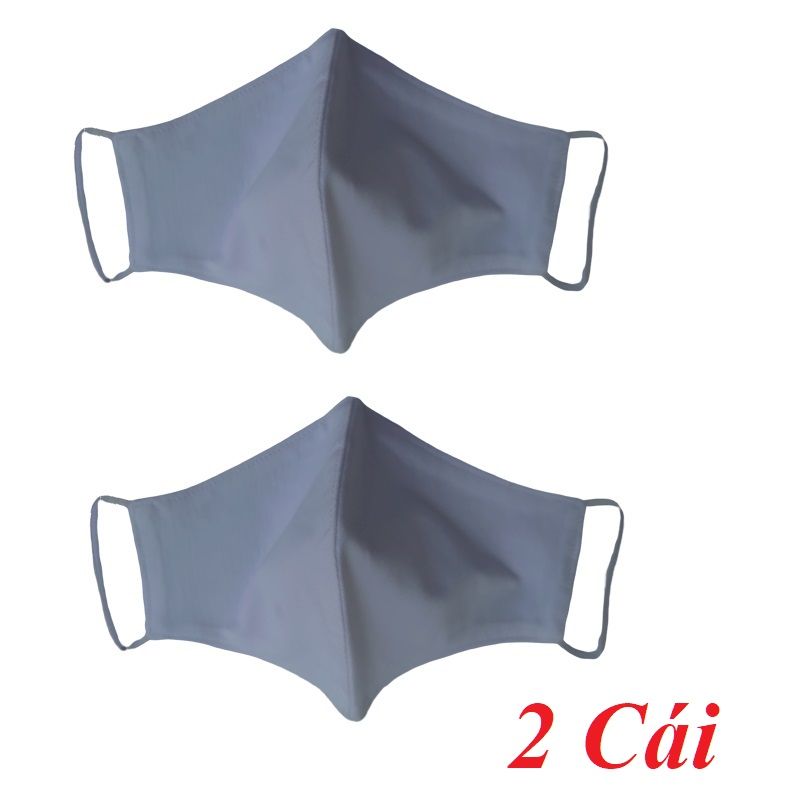 MinhMinh 87577 màu trắng combo 2 chiếc khẩu trang 3 lớp vải - lọc - kháng khuẩn. có thể giặt được. chống tia UV. chống thấm nước bọt và dịch từ bên ngoài GKOL KT3LV