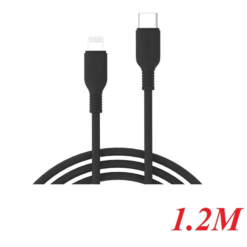 INNOSTYLE J_ICL120_ tBLK 1.2M 18W Màu Đen Cáp Innostyle Jazzy usb type c To Lightning MFI Iphone Ipad Ipod 97986