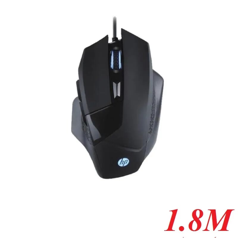 Hp G200 1.8M 6 Nút Siêu Bền 20 Triệu Lần Bấm Mouse Đen Led Usb - 98743