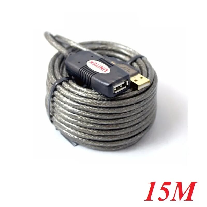 Unitek 96151 U-265 15M Màu Đen Cáp Usb Nối Dài 2.0 Extension có IC khuếch đại