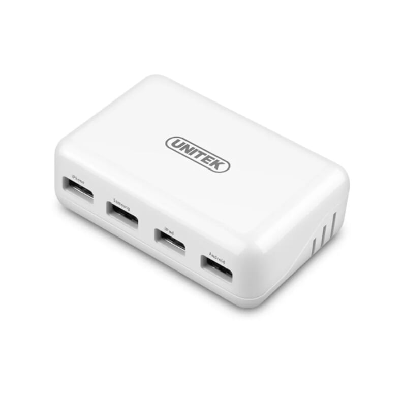 Unitek 95049 Y-2166WH Màu Trắng Bộ sạc USB 2.0 4 cổng USB