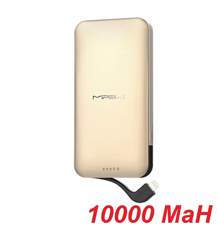 Mipow SPL10GD Sạc dự phòng Power cube 10000 Lightning cable ( Rose Gold ) ( SPL10-GD ) G