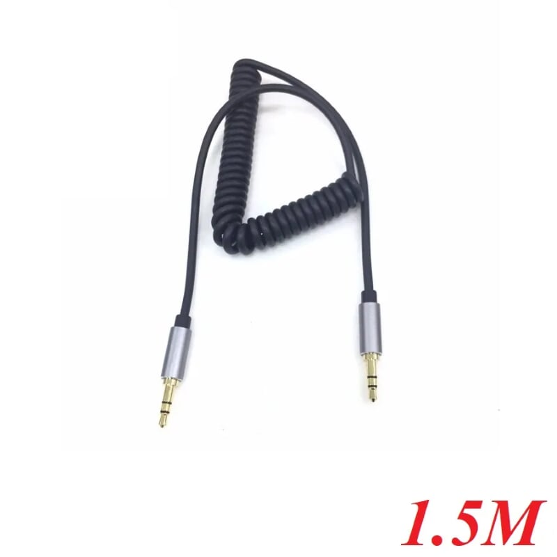 Unitek 97218 Y-C922ABK 1.5M Màu Đen Cáp âm thanh 2 đầu 3.5mm dạng dây xoắn