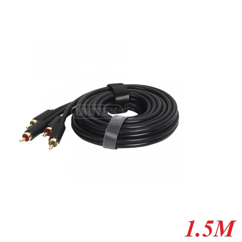 Unitek 96579 Y-C945BK 1.5M Màu Đen Dây AV 4 đầu bông sen