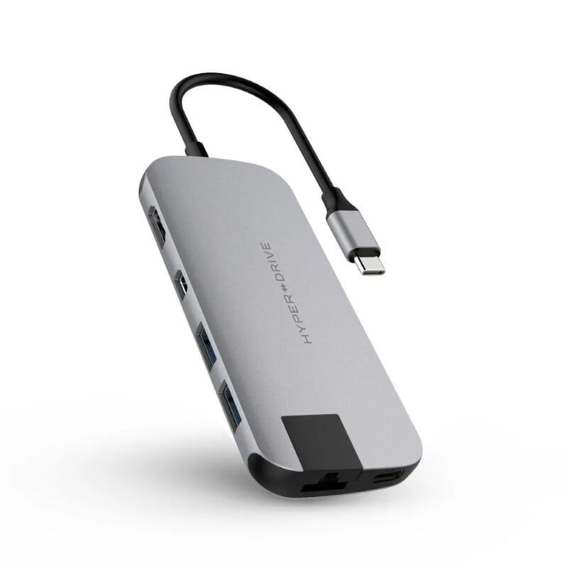 HYPER HD247B-GREY Cổng chuyển Hyperdrive slim 8 in 1 USB Type C