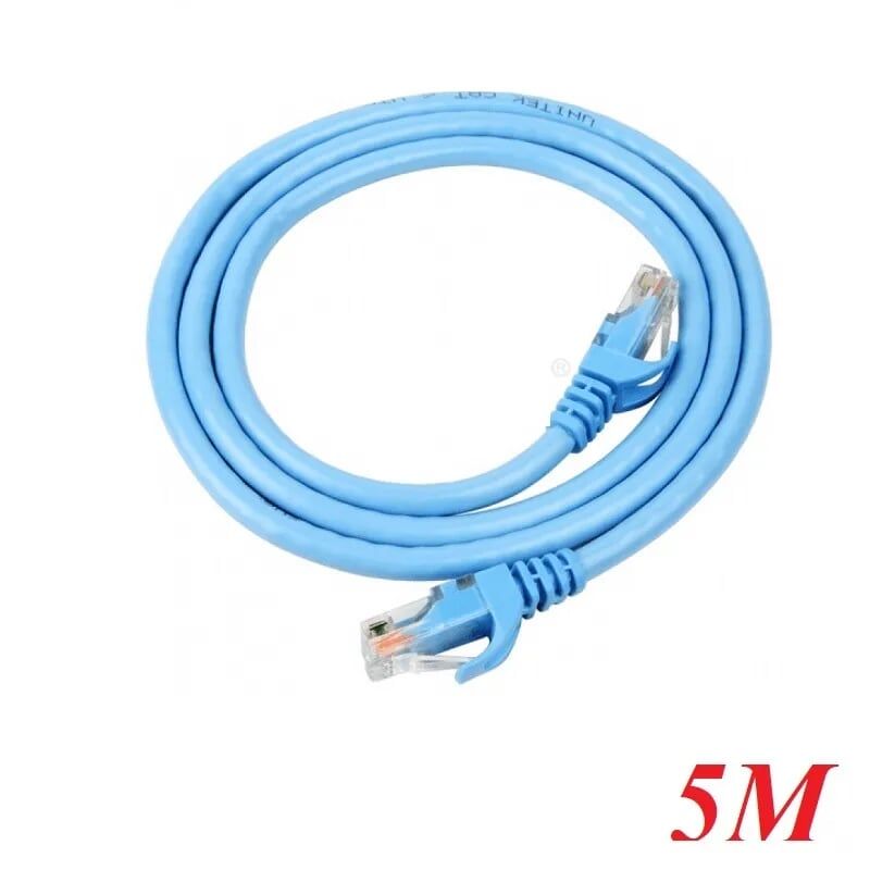Unitek 95609 Y-C812ABL 5M Màu Xanh Cáp Mạng UTP chuẩn CAT 6 dây tròn