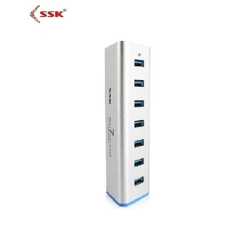 SSK SHU-370 Màu Trắng Hub chia 7 cổng USB 3.0 có nguồn 96403