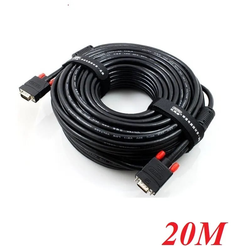 Unitek 97862 Y-C508A 20M Màu Đen Cáp tín hiệu Vga LCD 3C+6
