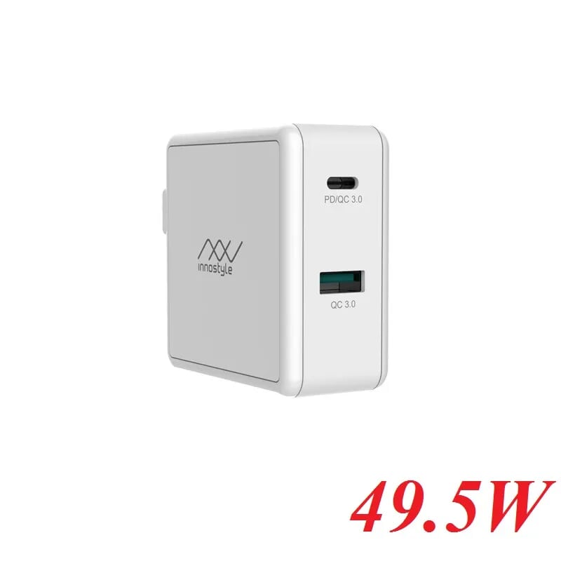 INNOSTYLE IC49PD - WT 49.5w White Sạc Nhanh Innostyle Gomax Pd 1*usb type c Pd & 1*Usb A Qc3.0 18w 97055