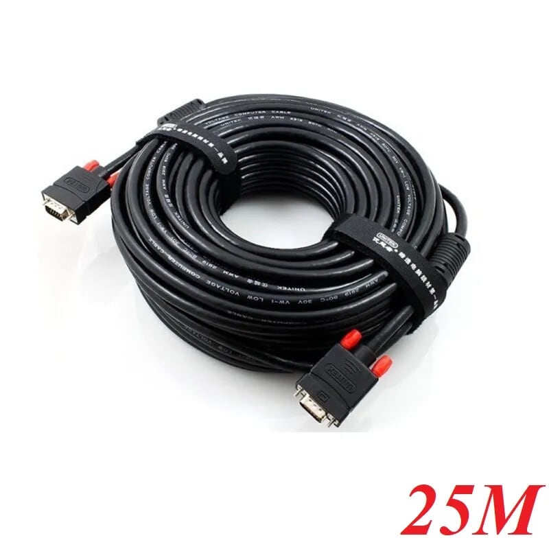 Unitek 97355 Y-C509G 25M Màu Đen Cáp tín hiệu Vga LCD 3C+6