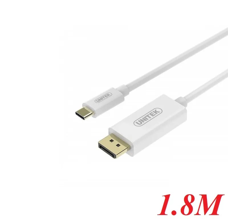 Unitek 96871 V400AHW 1.8M Màu trắng Cáp chuyển Type-C sang Displayport