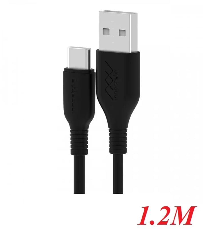 INNOSTYLE J_IAC120_tBLK 1.2M 15W Màu Đen Jet Black Cáp Innostyle Jazzy Usb A To usb type c 95631