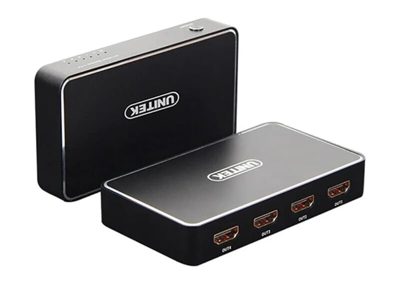 Unitek 96229 Y-HD12005BK 4k Màu Đen Bộ chia Multi Hdmi 1 ra 4 hổ trợ 4K
