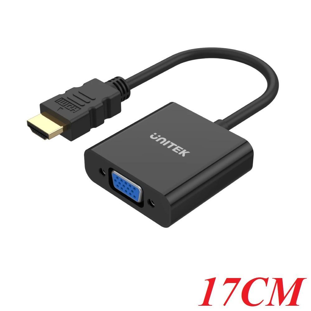 Unitek 29305 Y-6333 15Cm HDMI sang VGA + Audio 3.5mm Cable