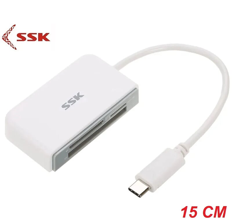 SSK SCRM-610 Màu Trắng Đầu đọc thẻ nhớ giao tiếp bằng cổng Usb Type-C 96582