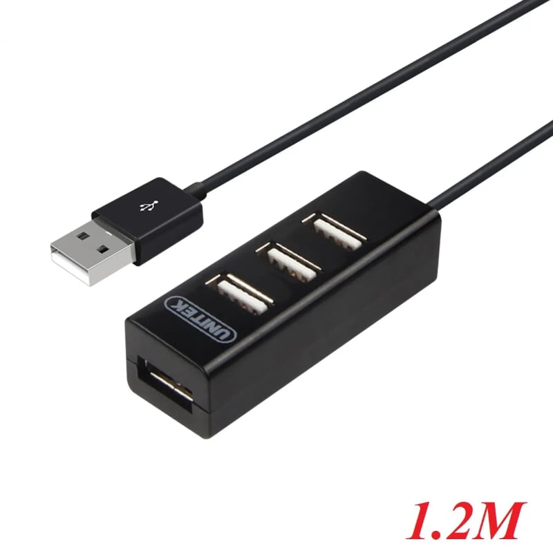 Unitek 98823 Y-2140 0.8M Màu Đen Bộ chia USB 2.0 sáng 4 cổng USB 2.0