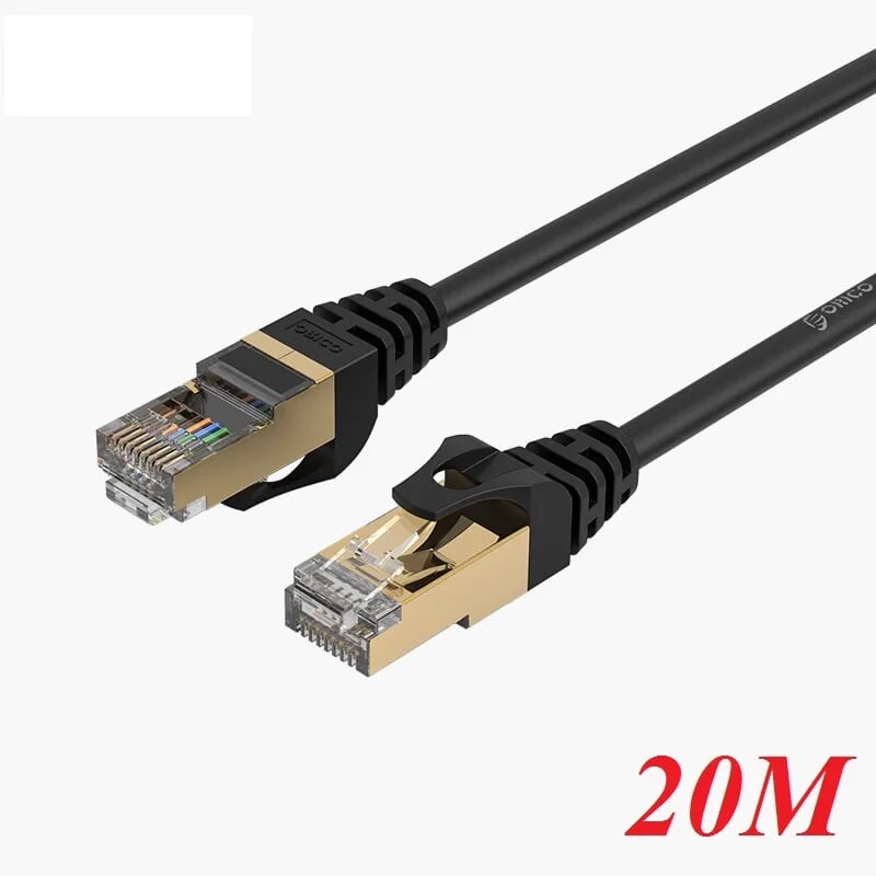 Orico PUG-C7-200-BK Cáp mạng 20m CAT 7 nhanh 10 gigabit màu đen - 95779