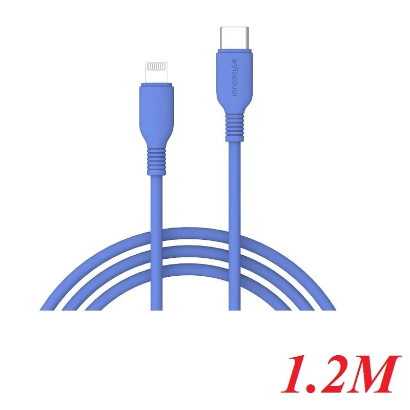 INNOSTYLE J_ICL120_ tBLU 1.2M 18W Màu Xanh dương Cáp Innostyle Jazzy usb type c To Lightning MFI Iphone Ipad Ipod 98407