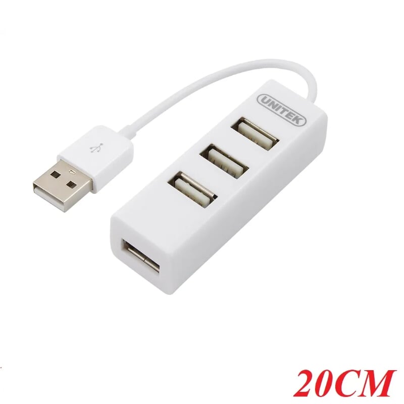 Unitek 95511 Y-2146 20CM Màu Trắng Bộ chia USB 2.0 sang 4 cổng USB 2.0