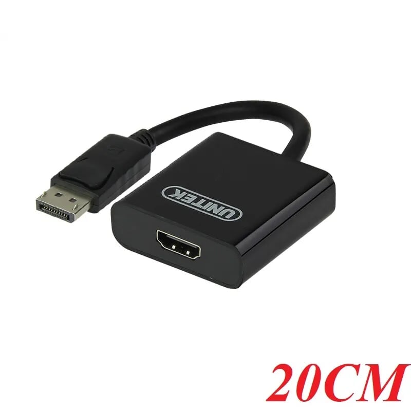 Unitek 96007 Y-C5118DA 20CM Màu Đen Cáp chuyển Displayport sang Hdmi