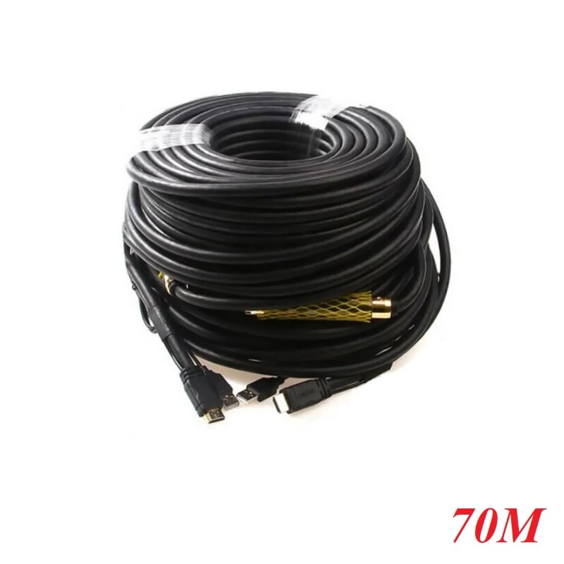 Unitek 95719 Y-C176 70M 4k Ultra HD Màu Đen Cáp HDMI chuẩn 1.4 có IC khuếch đại chống nhiễu