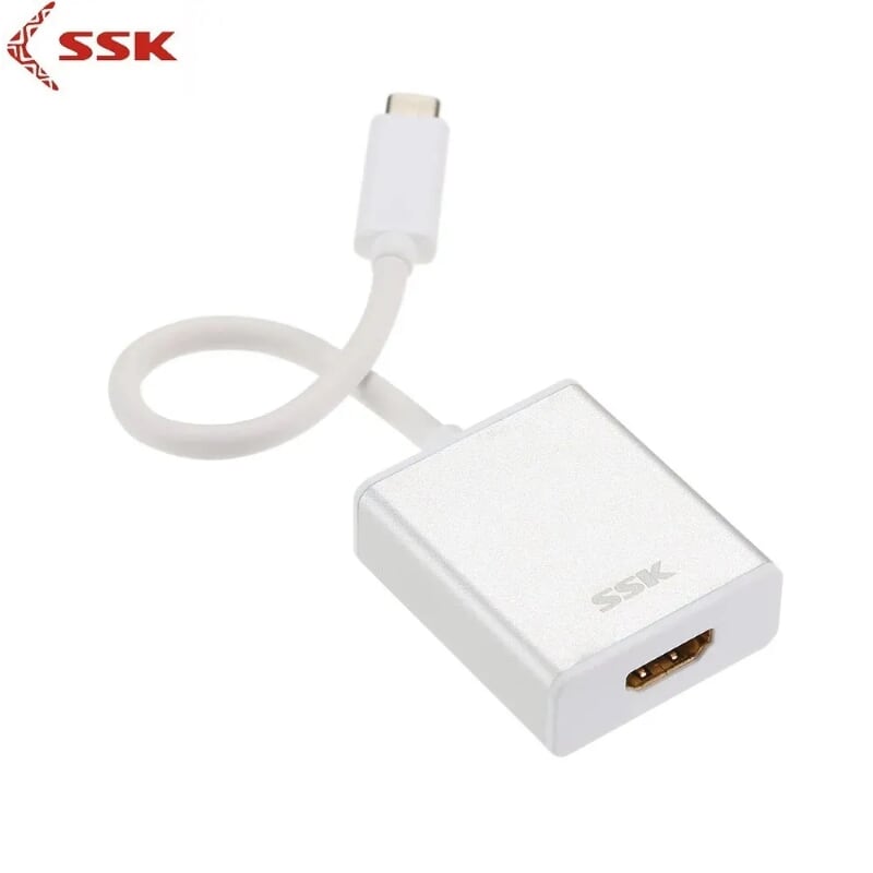 SSK SHU-C-010 20cm Màu TRắng Bộ chuyển Usb Type-C ra HDMI 4K 95953