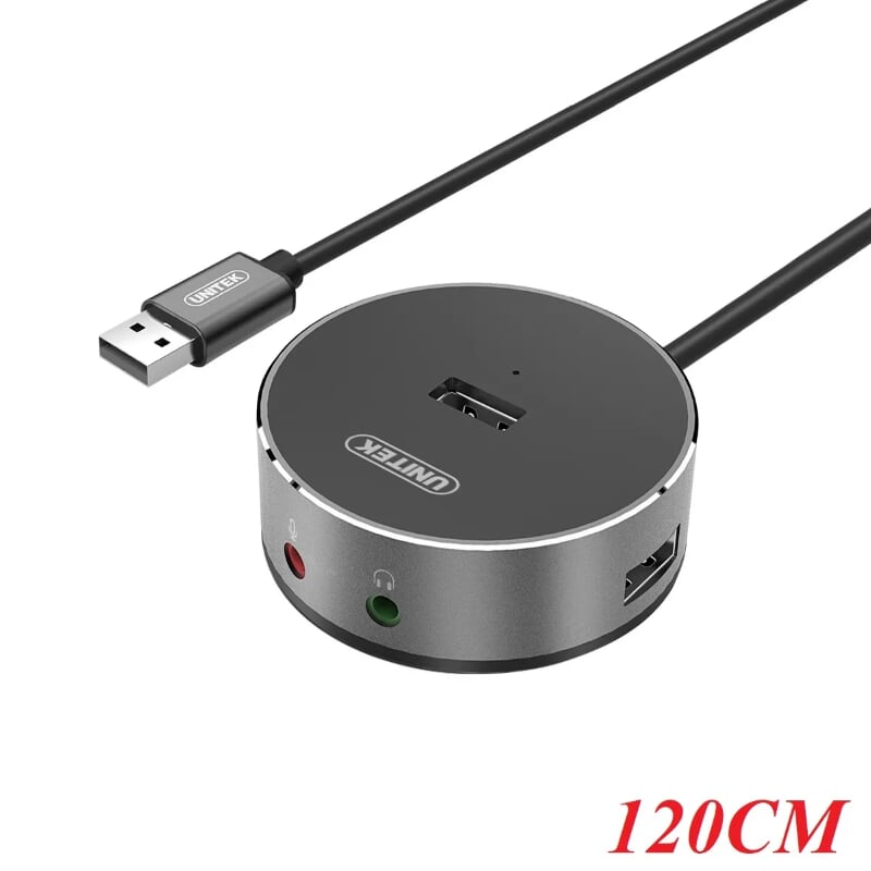 Unitek 95109 Y-2179B 60CM Màu Đen Bộ chia USB 2.0 sang 4 cổng USB 2.0