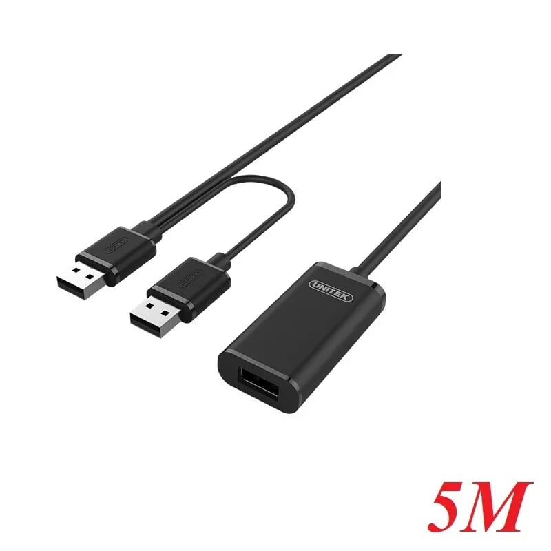 Unitek 98665 Y-277 5M Màu Đen Cáp Usb Nối Dài 2.0 Extension có IC khuếch đại