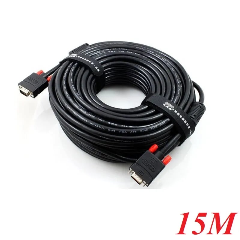 Unitek 97878 Y-C507G 15M Màu Đen Cáp tín hiệu Vga LCD 3C+6