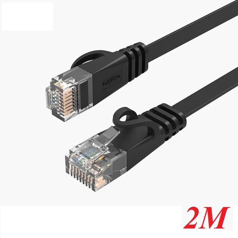 Orico PUG-C6B-20-BK 2M Cáp mạng CAT6 Dây dẹp dài màu Đen - 98710