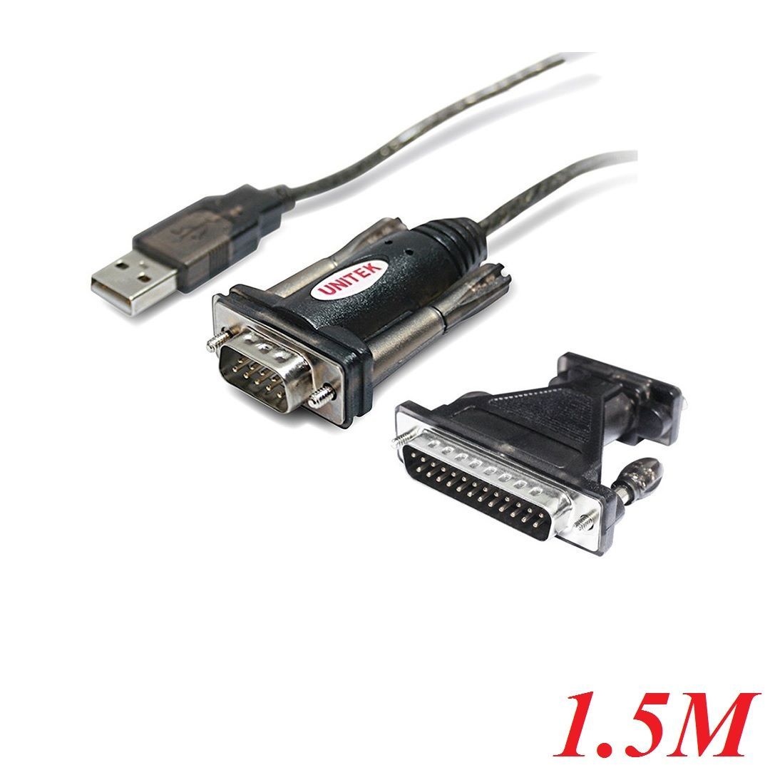 Unitek 26906 Y-107 1.5M Cáp USB 2.0 sang Com 9 RS 232