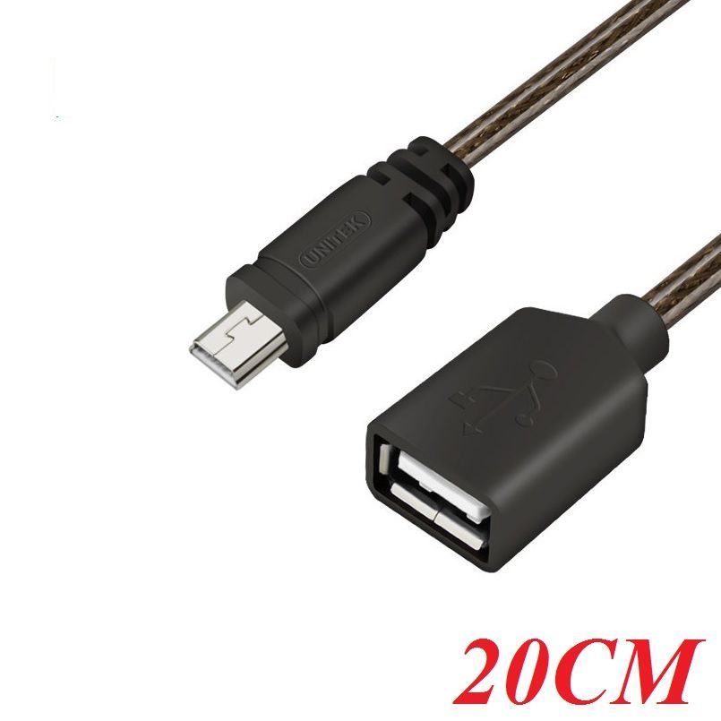 Unitek 26767 Y-C439 20CM Cáp Mini Usb sang Usb OTG 2.0