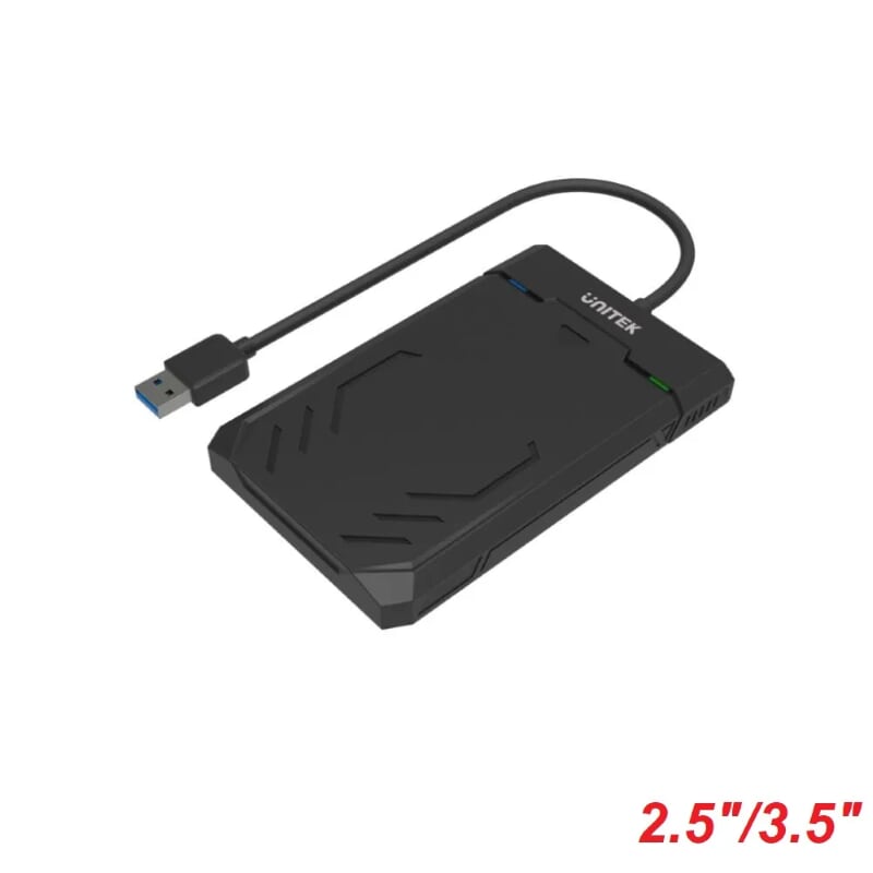 Unitek 28504 Y-3036 Usb 3.1 To Sata6G 2.5 Inch Hdd-Ssd Hard Disk Enclosure Hộp Đựng Ổ Cứng Màu Đen