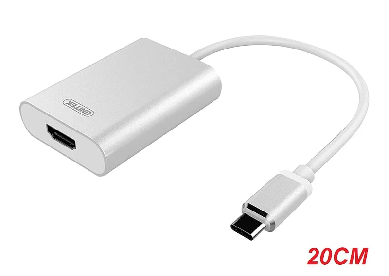 Unitek 29935 Y-6309 20CM USB Type-C ra HDMI Bộ chuyển đổi 0.2M Màu Trắng