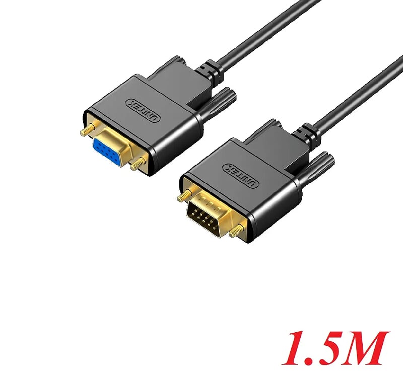 Unitek 27269 Y-C706ABK 1.5M Cáp Com 9 pin Rs232 nối dài extension