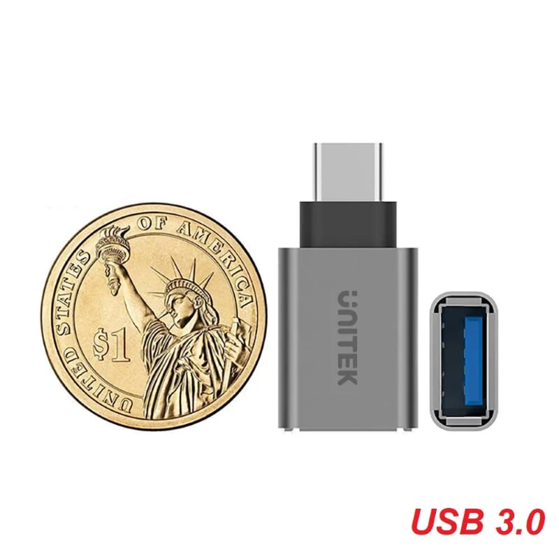 Unitek 27138 Y-A025CGY Đầu đổi USB Type-C ra USB 3.0 Màu Xám