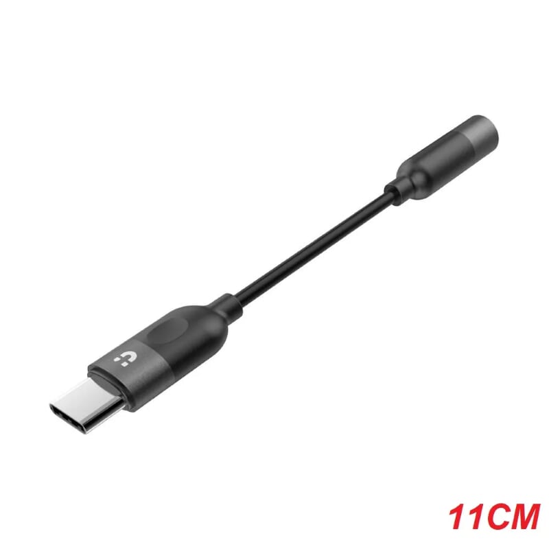 Unitek 26942 M1204A 10cm USB Type-C ra Audio 3.5mm Female Cáp chuyển đổi Màu Đen