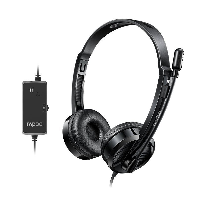 Rapoo 16209 H120 Usb màu đen .tai nghe có dây dùng cho máy vi tính