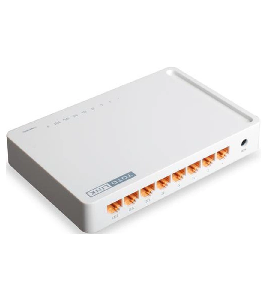 Totolink 98442 S108 màu trắng hub mạng 8 Cổng 10/100Mbps chất liệu nhựa