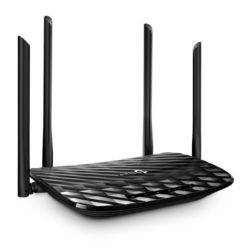 Tplink 19810 C6 màu đen 4 angten AC1200 băng tần kép  Router Wi-Fi Gigabit MU-MIMO