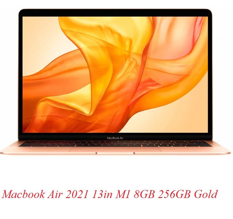 APPLE 86870 Máy tính xách tay MacBook Air Gold M1 chip with 8-core CPU/7-core GPU, 16-core Neural Engine, 8GB unified memory, 256GB SSD, 13.3- inch Retina, Touch ID, Two Thunderbolt / USB 4 ports, Gold, macOS, Wty 1Y_MGND3SA/A