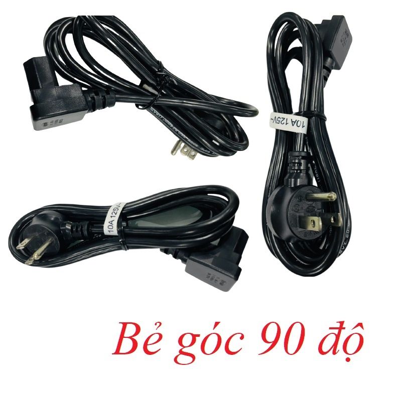 Oem 17356 đầu bẻ góc  10A 125v Cáp nguồn Pc 3 chấu